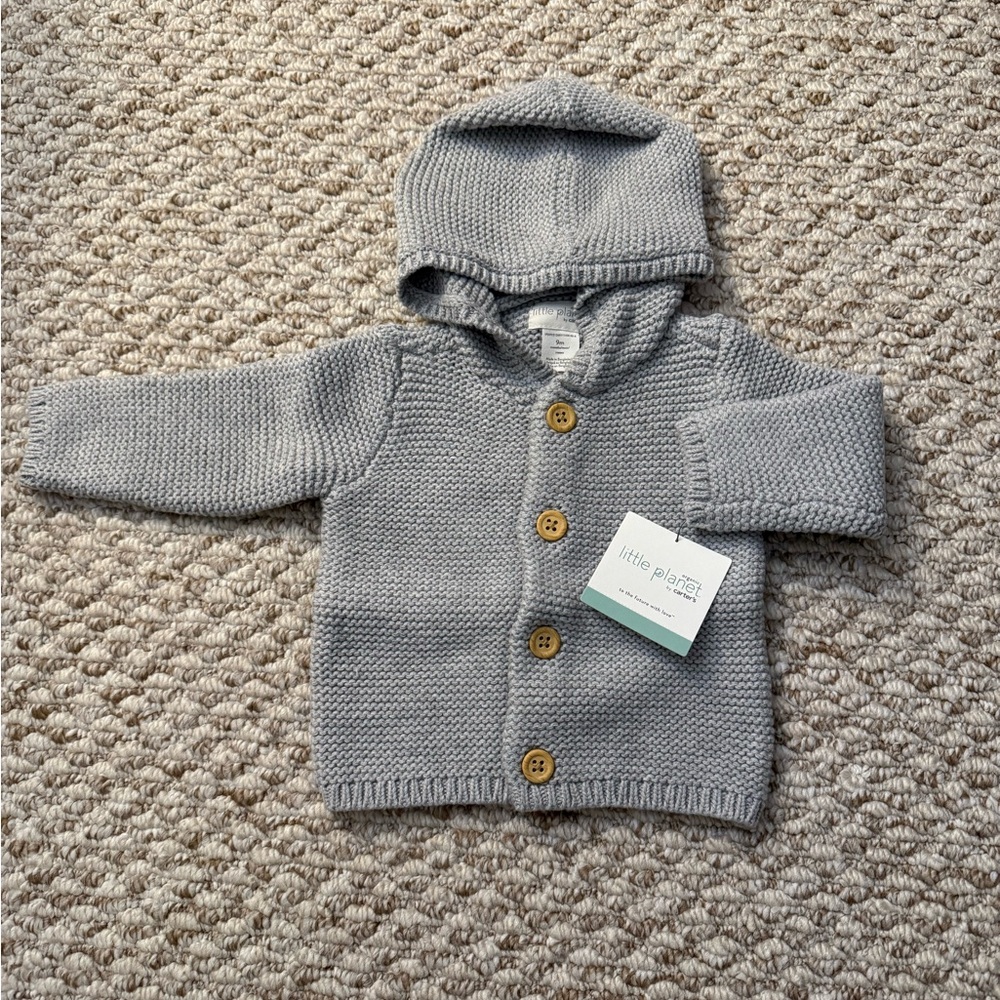 NWT Organic Cotton Sweater by Little Planet - size 9mo